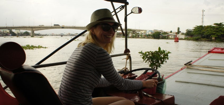 Am Weg zum Floating Market von Cai Be